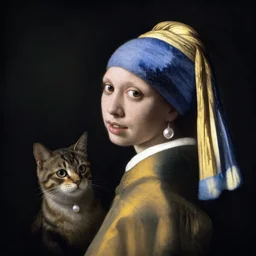 johannes vermeer, cat with a pearl earring, 1 6 6 5