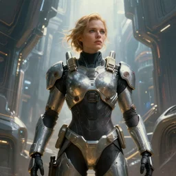 an intricate concept portrait painting of a woman on a battlesuit in an interior megastructures, style ivan talavera and artgerm, radiant lighting, hyper realistic, photorealistic, octane render, artstation, cgsociety, cinematic light, global illumination, sci - fi