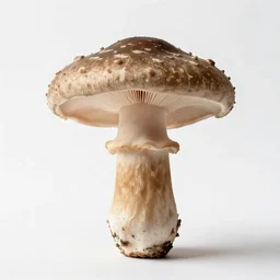 mid-century truffle mushroom, commercial catalog photo, isolated on a pure white background, centered, entire object in frame, sharp focus, soft studio lighting