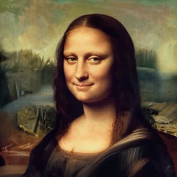 Ellen Degeneres face in place of Mona Lisa