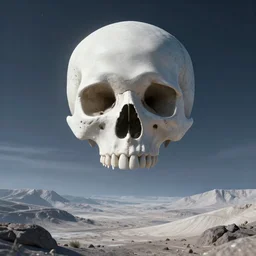a surreal and awe - inspiring science fiction landscape, skull moon in the sky looks like a skull, intricate, elegant, highly detailed colored sketch by beksinski and simon stalenhag