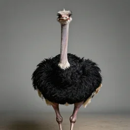 portait of humanoid like ostrich, photograph by annie leibovitz