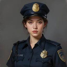 perfectly - portrait of a beautiful female bad cop character, intricate, highly detailed, digital painting, loose brush strokes, realistic shaded lighting, artstation, concept art, smooth, sharp focus, illustration, realism, oil painting, unreal engine 5, 8 k, art by sam spratt and peter mohrbacher
