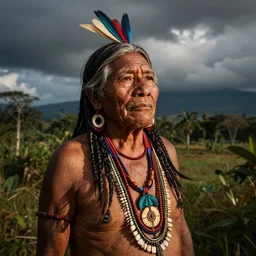 an indigenous amazonian elder