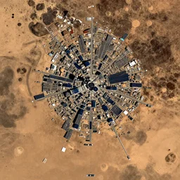 satellite image of a city on mars