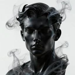 epic concept art. abstract male supermodel face silhouette mixing with black and color liquid fluid. abstract sculpture. art deco swirls. smoke simulation, vfx, cinema 4 d, tyflow. masterpiece, michelangelo. concept art, film still, matte painting. radiant light, realistic. greg rutkowski, wlop, victo ngai, kandinski, lee griggs