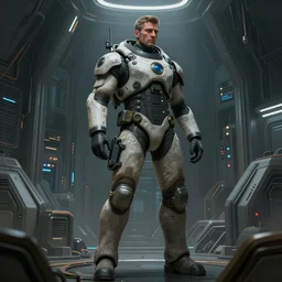 scifi art by greg rutkowski, a tall and slender man in wearing a futuristic tactical space suit, preparing to activate the ship's self - destruct sequence, claustrophobic and futuristic environment, detailed and intricate environment, high technology, highly detailed portrait, digital painting, artstation, concept art, smooth, sharp foccus ilustration, artstation hq.