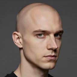 a real photograph of Ethan Van Sciver with a pointed nose, bald head and grey beard