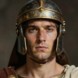 ancient greek soldier close - up portrait by ralph mcquarrie. face is visible, no mask. trending at artstation