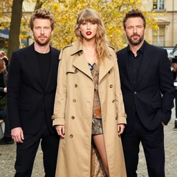 taylor swift wearing fashionable trench coat, auburn flower storm, jesper ejsing, artgerm, petros afshar, tom whalen
