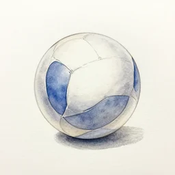 watercolour ((pencil)) drawing of a ball
