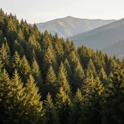beautiful forest, mountains in the distance, daytime, 3 5 mm photography, highly detailed, 8 k, artgerm, sharp focus, cgsociety, warm lighting