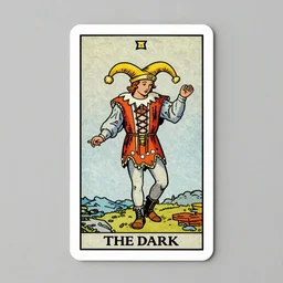 tarot card the fool with white margins for printing, 8k