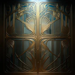 Anstract music experience art nuveau, steampunk, symmetry, full frame, cinematic light , unreal engine,