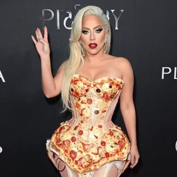 lady gaga's pizza dress
