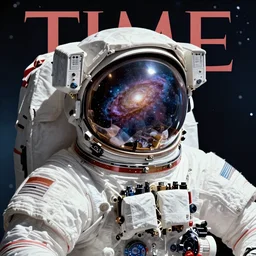 photograph of astronaut surgeon in outer space. NASA. reflection of beautiful galaxy on helmet. Extremely detailed. Beautiful. 4K. Award winning. TIME magazine cover.