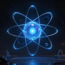 alexander guy cook futuristic setting blue atom