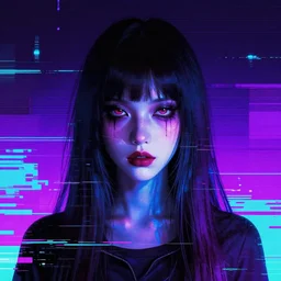 creepy unsetting dramatic portrait, vaporwave, synthwave, ambient, retro, futurism, pixel sorting, glitch art, abstract art