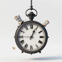 here is the giant clock and watch star world hanging upside down. all structures are gradually broken down and rebuilt. it is a clean and tidy picture. everything is gradually crumbling, anton fadeev, 2 d, overhead lens