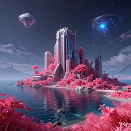 building by canaletto, sea infrared meadow bladerunner 2 0 4 9 extraterrestial cyberpunk sci - fi cosmic vaporwave desert evil alien cgsociety hyperrealism water at fall dieselpunk biopunk nightvision lightpaint san andreas architecture island magic realism retro futuristic tron flowers, archdaily, wallpaper, highly detailed, trending on artstation.