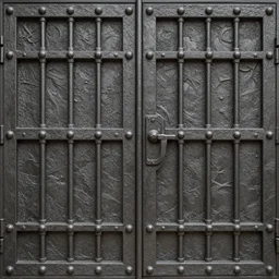 a photo of an ornate dnd double door flat texture, metall bars, phototexture, photo realistic, very realistic 8 k