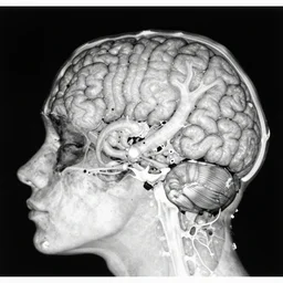 brain death cerebral angriography b & w