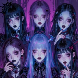 9 0 s, pastel goth aesthetic, creepy gothic portrait kawaii, vaporwave colors, anime manga, futuristic, hyperrealistic painting, by stanley twardowicz, ilya kuvshinov, rossdraws, trending on artstation