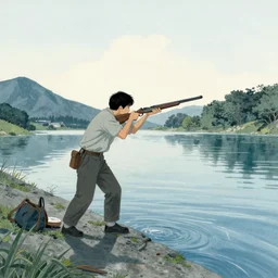 In the morning you go gunning for the man who stole your water, by Tadanori Yokoo