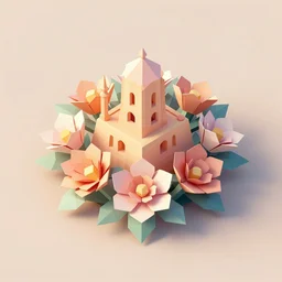 a low poly isometric render of lakshadweep, floral!, in the style of monument valley, intricate, elegant, smooth shading, soft lighting, illustration, simple, solid shapes, by magali villeneuve, jeremy lipkin and michael garmash, rob rey and kentaro miura style, octane render