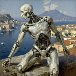 naples by frank franzetta, biomechanical, 4 k, hyper detailed