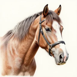 finnish kelpie horse, colored pencil art, high quality, artstation, detailed