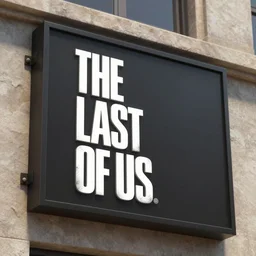 the last of us : part 2 style, a restaurant sign of rusty potato people. by sergey vasnev and jan urschel, matte painting, real lighting