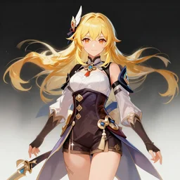 female character inspired by diona from genshi impact, digital art made by ruan jia