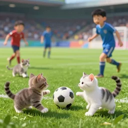 kittens attack players during soccer game