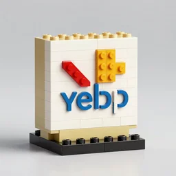 Yelp logo in Lego, 4k