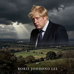 boris johnson, boris johnson, boris johnson in the style of beksinski