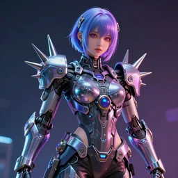 a highly detailed portrait of a kpop idol mecha girls in spiked cyberpunk bioarmor trending on artstation by yoshitake amano, cyberpunk light, holographic undertones, 3 d cg, octane rendered, futuristic, 2 k aesthetic, dramatic lighting, 4 k, highly saturated colors