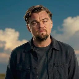 medium shot portrait of leonardo dicaprio in don't look up, octane render, redshift, smooth, illustration, fairy lighting, clouds in the background, hyperrealistic, by dmitry prozorov, loish, and wlop, trending on artstation, hyperdetailed, hyperrealism
