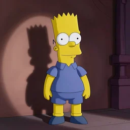 ugly bart Simpson as Casper the ghost