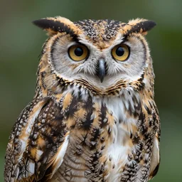 a cat owl!!! hybrid! hyper realistic!! realistic lighting!! wildlife photographer of the year!!! bold natural colors, national geographic, hd, wide angle, 8 k