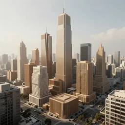 concept art of parametric city, intricate buildings with wood details, minimal design, brutalism, immensity, wide angle, cinematic lighting, 4k, widescreen ratio