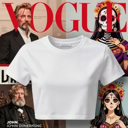 vogue magazine, elle magazine, mexican day of the dead, greg rutkowski, john singer sargent, anime, trending on artstation, crop top, intricate