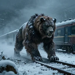the roaring and screeching of a train emanates through the craggy darkness. snowblind, you should be bedridden, but you have no bed. the beast approaches, maddeningly soft on its dense limbs, and yes the monster sees you and takes its sweet time to lumber over.