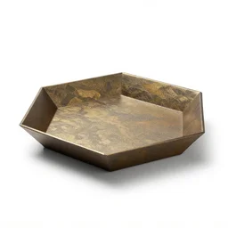 origami-style serving tray, commercial catalog photo, isolated on a pure white background, centered, entire object in frame, sharp focus, soft studio lighting