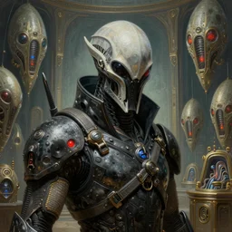 realistic intricate detailed painting of a elite slayer closeup in a room full of alien pods, blade runner, sf, art by zdzislaw beksinski, craig mullins, mohrbacher, exuberant, elegant, dramatic volumetric lighting, extravagant, cgsociety, golden ratio, ambient key art, octane render, unreal engine, weta, micro detail 3 d sculpture, structures ray tracing, 8 k, award winning