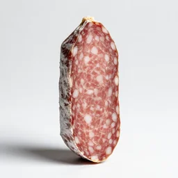 marble salami, studio product photography, isolated on a pure white background, centered, entire object in frame, sharp focus, soft studio lighting