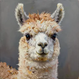 a portrait of a llama, expressionism, oil, beautiful, matte painting, 4 k