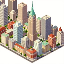 highly detailed isometric vector art of a city scape by Wes Anderson, hyperrealistic, photorealistic, artstyle, highly detailed, sharp