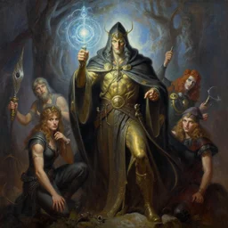 the mage luck - fantasy painting, magic spell, highly detailed, by frank frazetta, keith parkinson and greg rutkowski and aleksandra skiba