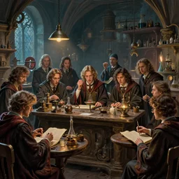 beautiful detailed realistic illustration of a wizards laboratory, cinematic, rob gonsalves, paul lehr, john stephens, archan nair, anton fadeev, josan gonzalez, hi - fructose, artgerm, wlop, 8 k